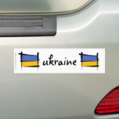 Autocollant De Voiture Drapeau de brosse de l'Ukraine (En voiture)