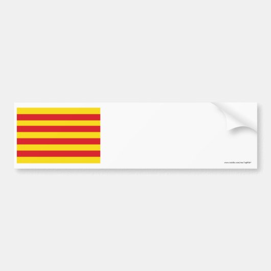 Autocollant De Voiture Drapeau de Cataluña (Devant)