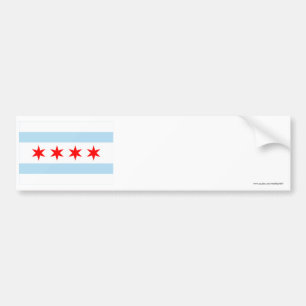 Autocollant De Voiture Drapeau de Chicago