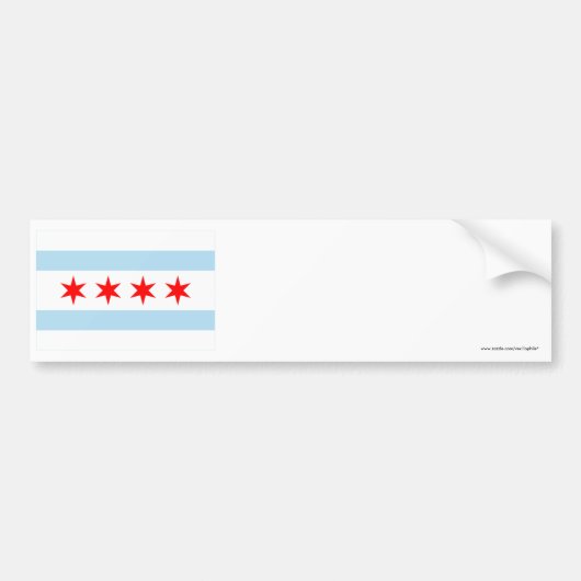 Autocollant De Voiture Drapeau de Chicago (Devant)