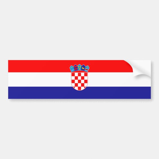 Autocollant De Voiture Drapeau de Croatie (Devant)