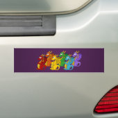 Autocollant De Voiture Drapeau de dessin animé arc-en-ciel (En voiture)