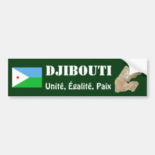 Autocollant De Voiture Drapeau de Djibouti + Adhésif pour pare-chocs de
