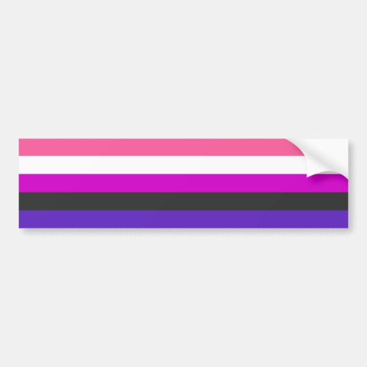 Autocollant De Voiture Drapeau de fierté genderfluid (Devant)