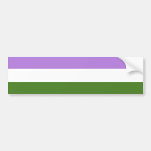 Autocollant De Voiture Drapeau de fierté genderqueer