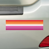 Autocollant De Voiture Drapeau de fierté lesbienne (En voiture)
