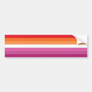 Autocollant De Voiture Drapeau de fierté lesbienne