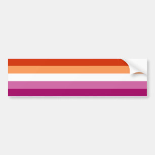 Autocollant De Voiture Drapeau de fierté lesbienne (5 bandes)
