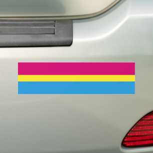 Autocollant De Voiture Drapeau de fierté pansexuelle SlipperyJoe rose amb