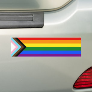 Autocollant De Voiture Drapeau de fierté Progress Pride de SlipperyJoe si