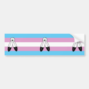 Autocollant De Voiture Drapeau de fierté trans bispirituel