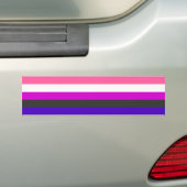 Autocollant De Voiture Drapeau de Genderfluid (En voiture)
