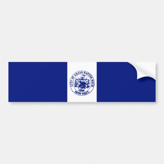 Autocollant De Voiture Drapeau de Grand Rapids (Michigan City) (Devant)
