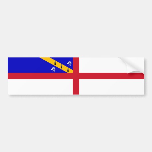 Autocollant De Voiture Drapeau de Herm (Devant)