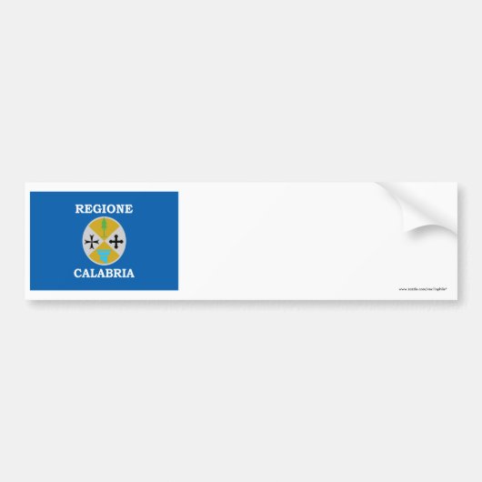 Autocollant De Voiture Drapeau de la Calabre (Devant)