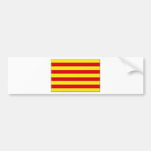 Autocollant De Voiture Drapeau de la Catalogne (Espagne) (Devant)