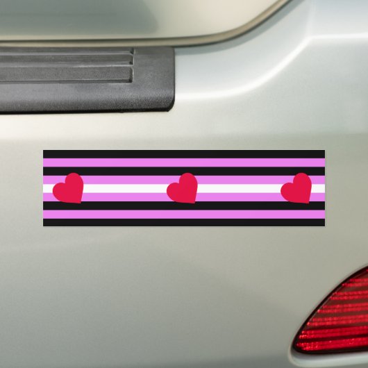 Autocollant De Voiture Drapeau de la Fierté de fille en cuir (En voiture)
