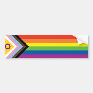 Autocollant De Voiture Drapeau de la Fierté de Progrès Intégrale LGBTQ In
