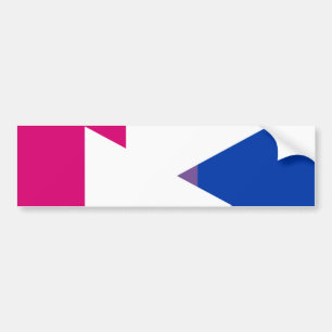 Autocollant De Voiture Drapeau de la fierté et du symbole bisexuel -