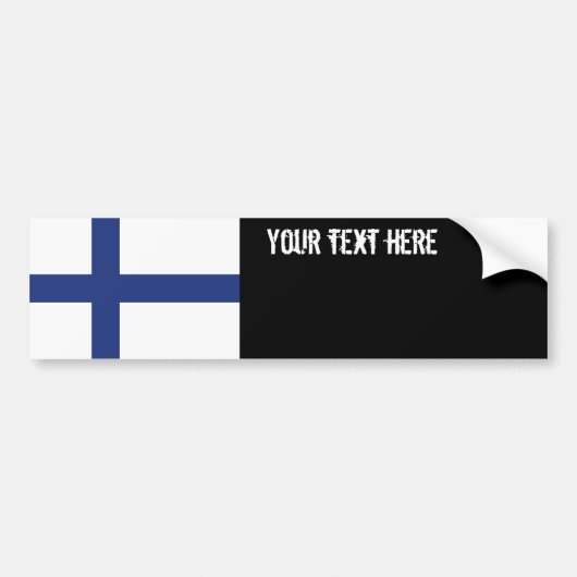 Autocollant De Voiture Drapeau de la Finlande (Devant)