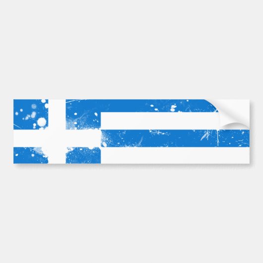 Autocollant De Voiture Drapeau de la Grèce (Devant)