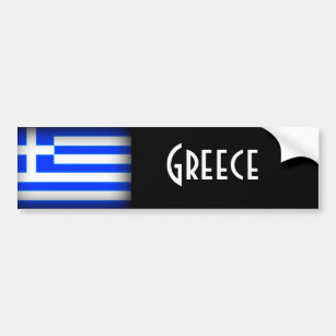 Autocollant De Voiture Drapeau de la Grèce foncé