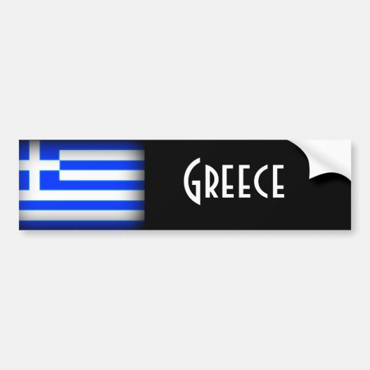 Autocollant De Voiture Drapeau de la Grèce foncé (Devant)