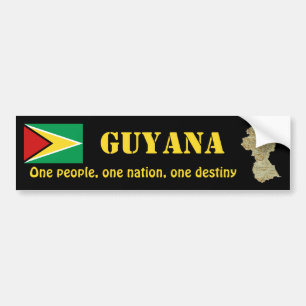 Autocollant De Voiture Drapeau de la Guyane + Adhésif pour pare-chocs de