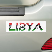 Autocollant De Voiture Drapeau de la LibyeMot (En voiture)