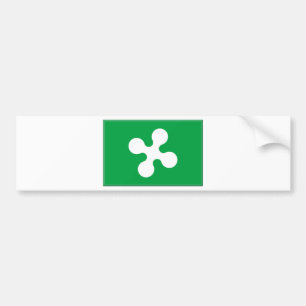 Autocollant De Voiture Drapeau de la Lombardie (Italie)