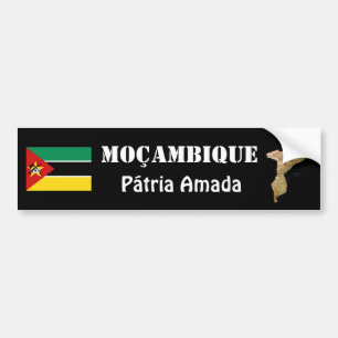 Autocollant De Voiture Drapeau de la Mozambique + Adhésif pour pare-choc