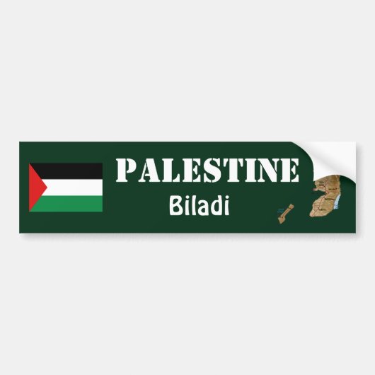Autocollant De Voiture Drapeau de la Palestine + Adhésif pour pare-chocs (Devant)