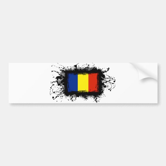 Autocollant De Voiture Drapeau de la Roumanie (Devant)