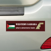 Autocollant De Voiture Drapeau de la Sahara occidental + Adhésif pour (En voiture)