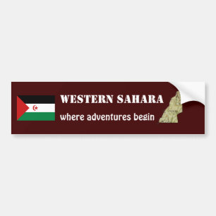 Autocollant De Voiture Drapeau de la Sahara occidental + Adhésif pour