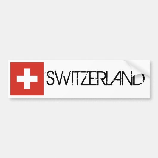 Autocollant De Voiture Drapeau de la Suisse (Devant)