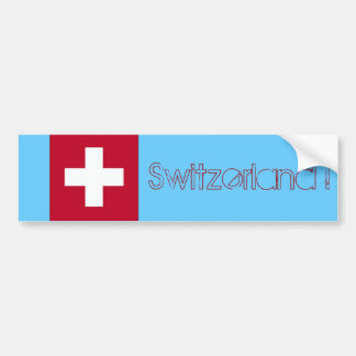 Autocollant De Voiture Drapeau de la Suisse - adhésif pour pare-chocs