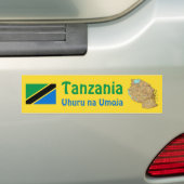 Autocollant De Voiture Drapeau de la Tanzanie + Adhésif pour pare-chocs (En voiture)