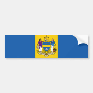 Autocollant De Voiture Drapeau de la ville de Philadelphie (Pennsylvanie)