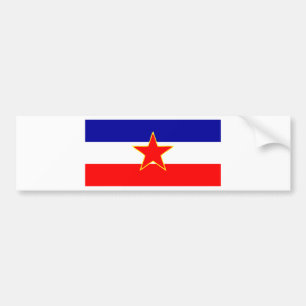 AUTOCOLLANT DE VOITURE DRAPEAU DE LA YOUGOSLAVIE
