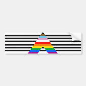 Autocollant De Voiture Drapeau de l'Ally Pride de progression LGBTQ (Devant)