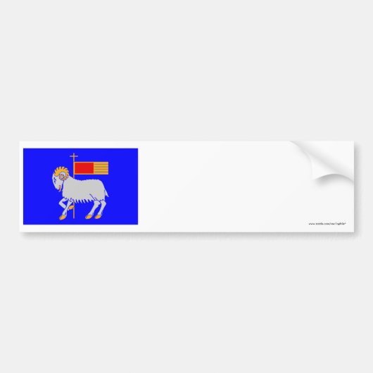 Autocollant De Voiture Drapeau de län de Gotlands (Devant)