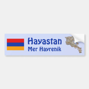 Autocollant De Voiture Drapeau de l'Arménie et adhésif pour pare-chocs