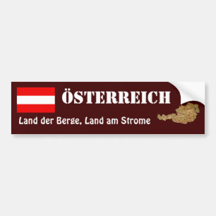 Autocollant De Voiture Drapeau de l'Autriche + Adhésif pour pare-chocs d