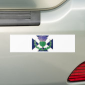 Autocollant De Voiture Drapeau de l'Ecosse et de chardon (En voiture)