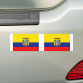 Autocollant De Voiture Drapeau de l'Équateur (En voiture)