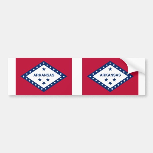 Autocollant De Voiture Drapeau de l'État de l'Arkansas (Devant)