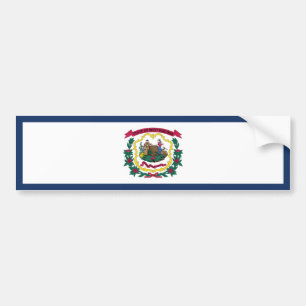 Autocollant De Voiture Drapeau de l'État de Virginie-Occidentale
