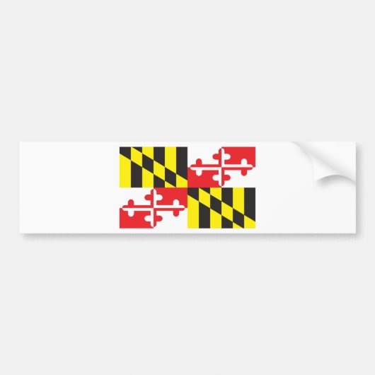 Autocollant De Voiture Drapeau de l'état du Maryland (Devant)