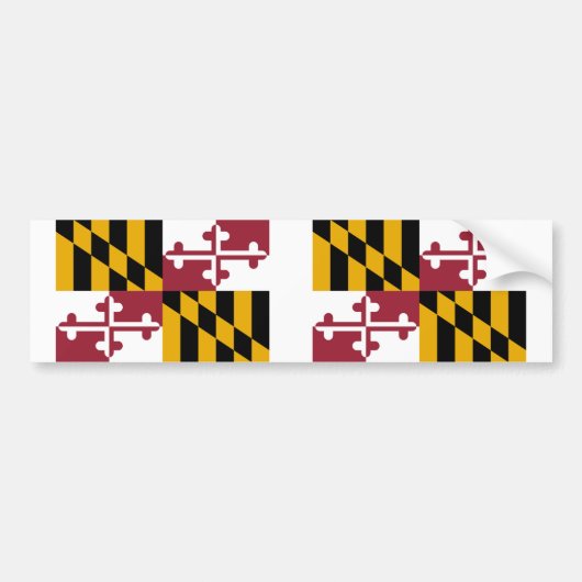 Autocollant De Voiture drapeau de l'État du Maryland (Devant)